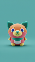 Plush Toy With Embroidered Face