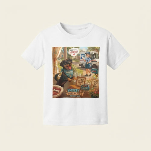 Smokey D Baby Dogga™ "Waiting for Mail Lady Ronnie" Youth T-Shirt – Size 3T